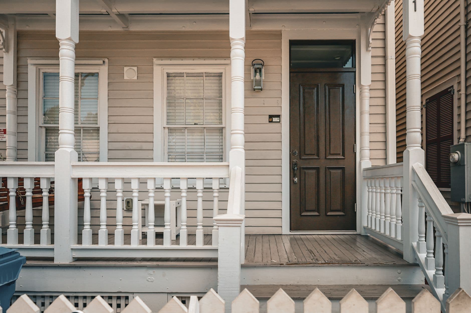 The welcoming front porch of a Southern Maryland home — the first step toward inspection-first pest protection